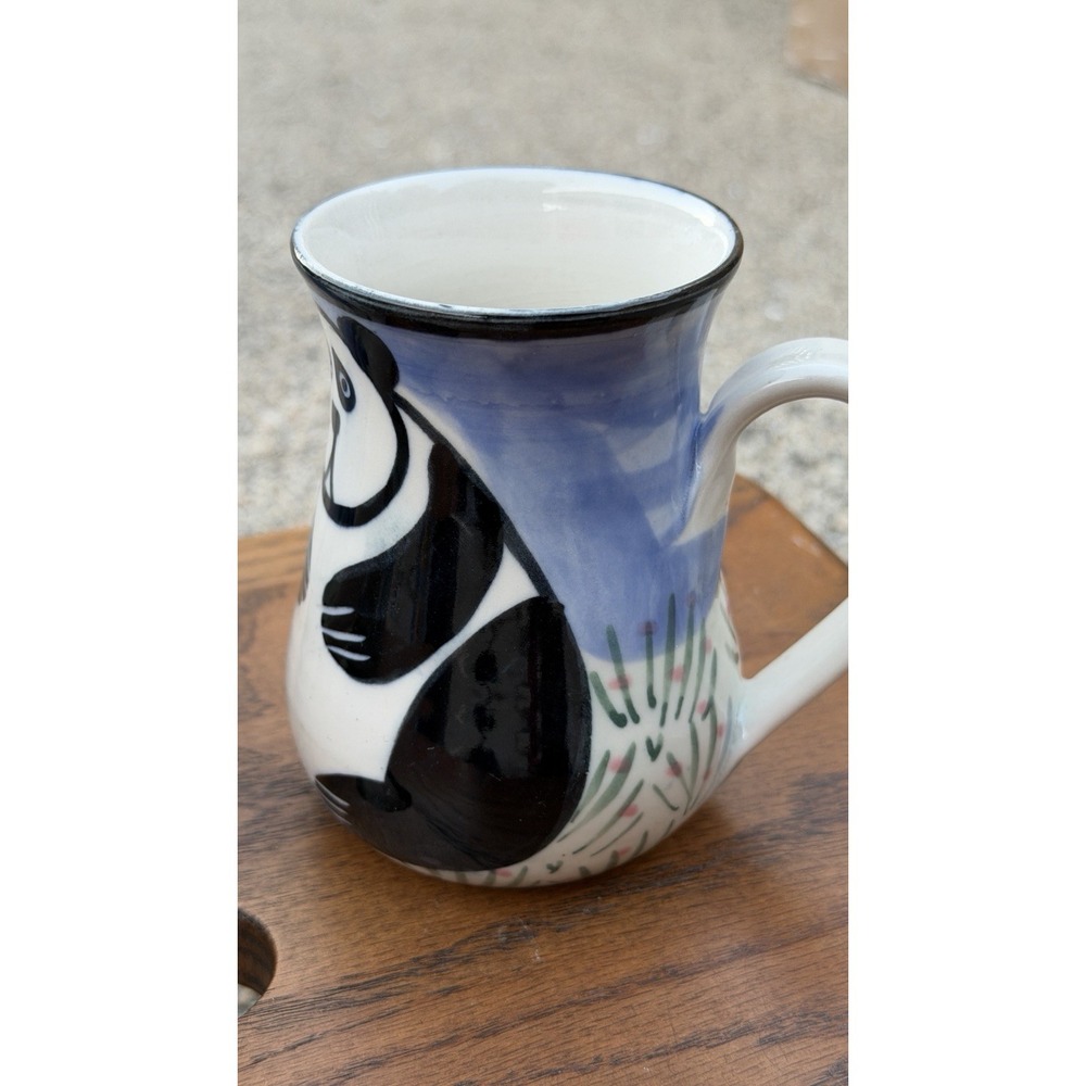 Karen Donleavy Designs Panda Mug Set of 3 Hand Painted Pottery Cups - Picture 10 of 15